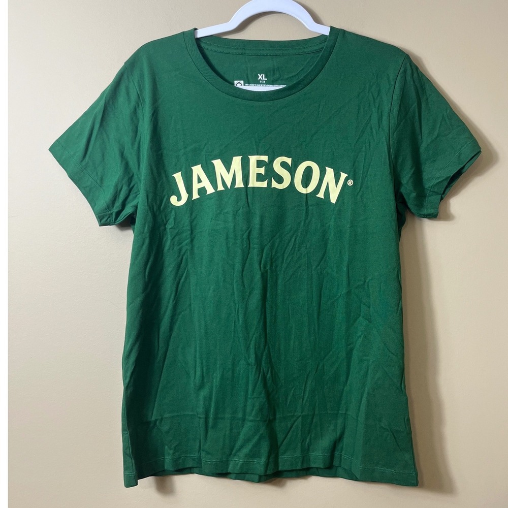 Jameson Irish‎ Whiskey Green Organic Cotton T-Shirt XL NWT St Patricks Day